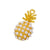 1 Piece Gold Plated Artificial Pearls Heart Shape Pineapple