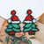 1 Piece Handmade Christmas Hat Christmas Tree Bell Handmade Plating Cloth Silver Plated Drop Earrings