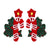 1 Piece Handmade Christmas Hat Christmas Tree Bell Handmade Plating Cloth Silver Plated Drop Earrings