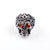 1 Piece Hip-hop Animal Skull Alloy Plating Hollow Out Inlay Artificial Gemstones Rhinestones Unisex Open Ring