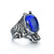 1 Piece Hip-hop Animal Skull Alloy Plating Hollow Out Inlay Artificial Gemstones Rhinestones Unisex Open Ring