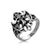 1 Piece Hip-hop Cross Skull Dragon Alloy Plating Inlay Rhinestones Unisex Open Ring