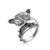 1 Piece Hip-hop Cross Skull Dragon Alloy Plating Inlay Rhinestones Unisex Open Ring