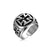 1 Piece Hip-hop Cross Skull Dragon Alloy Plating Inlay Rhinestones Unisex Open Ring