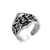 1 Piece Hip-hop Cross Skull Dragon Alloy Plating Inlay Rhinestones Unisex Open Ring