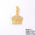 1 Piece Hip-hop Crown Stainless Steel Copper Plating Inlay Chain Jewelry Accessories