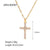 1 Piece Ins Style Cross Stainless Steel Plating Inlay Zircon Pendant Necklace