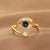 1 Piece Lady Devil's Eye Copper Plating Artificial Gemstones Open Ring