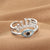 1 Piece Lady Devil's Eye Copper Plating Artificial Gemstones Open Ring