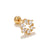 1 Piece Lady Geometric Inlay Brass Zircon Ear Studs