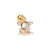 1 Piece Lady Geometric Inlay Brass Zircon Ear Studs