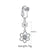 1 Piece Lip Rings IG Style Simple Style Sun Flower Butterfly 316L Stainless Steel  Alloy Inlay Rhinestones Glass White Gold Plated Gold Plated