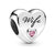 1 Piece Metal Rhinestones Heart Shape Polished Pendant Beads