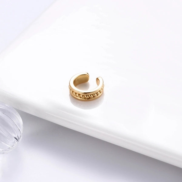 1 Piece Modern Style Square Plating Inlay Copper Zircon Ear Clips