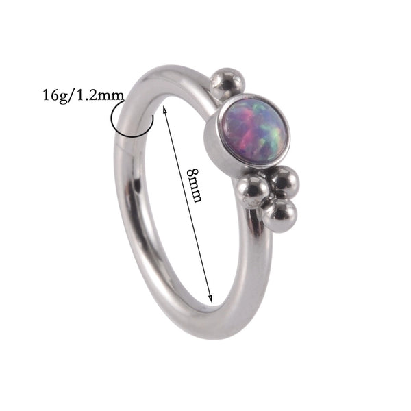 1 Piece Nose Rings & Studs Fashion Round 304 Stainless Steel Synthetic Opal Rhinestone Diamond Synthetic Opal Rhinestones 18K Gold Plated