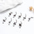 1 Piece Nose Rings & Studs Hip-Hop Punk Irregular 316L Stainless Steel  Copper Plating Inlay Zircon