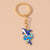 1 Piece Ocean Style Artificial Pearl Shell Fishtail Mermaid Whale Dolphin Key Ring Women Daily Wear