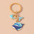 1 Piece Ocean Style Artificial Pearl Shell Fishtail Mermaid Whale Dolphin Key Ring Women Daily Wear