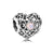 1 Piece Retro Heart Shape Alloy Inlay Birthstone Jewelry Accessories