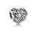 1 Piece Retro Heart Shape Alloy Inlay Birthstone Jewelry Accessories