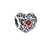 1 Piece Retro Heart Shape Alloy Inlay Birthstone Jewelry Accessories