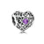 1 Piece Retro Heart Shape Alloy Inlay Birthstone Jewelry Accessories