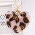 1 Piece Retro Heart Shape Leopard Alloy Plush Women's Bag Pendant Keychain