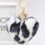 1 Piece Retro Heart Shape Leopard Alloy Plush Women's Bag Pendant Keychain