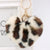 1 Piece Retro Heart Shape Leopard Alloy Plush Women's Bag Pendant Keychain