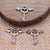 1 Piece Retro Heart Shape Wings Key Alloy Plating Pendant Jewelry Accessories