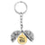 1 Piece Retro Letter Plant Flowers Metal Plating Keychain