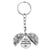 1 Piece Retro Letter Plant Flowers Metal Plating Keychain