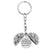 1 Piece Retro Letter Plant Flowers Metal Plating Keychain