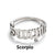 1 Piece Retro Letter Stainless Steel Plating Open Ring