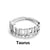 1 Piece Retro Letter Stainless Steel Plating Open Ring