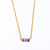 1 Piece Retro Rectangle Stainless Steel Inlay Birthstone Zircon Pendant Necklace