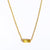 1 Piece Retro Rectangle Stainless Steel Inlay Birthstone Zircon Pendant Necklace