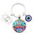 1 Piece Retro Round Devil's Eye Alloy Metal Unisex Bag Pendant Keychain