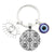 1 Piece Retro Round Devil's Eye Alloy Metal Unisex Bag Pendant Keychain