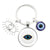 1 Piece Retro Round Devil's Eye Alloy Metal Unisex Bag Pendant Keychain