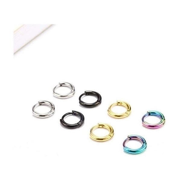 1 Piece Simple Style Circle Plating Stainless Steel Earrings