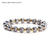 1 Piece Simple Style Circle Stainless Steel Beaded Plating Bracelets