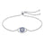 1 Piece Simple Style Devil's Eye Sterling Silver Inlay Zircon Bracelets