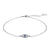 1 Piece Simple Style Devil's Eye Sterling Silver Inlay Zircon Bracelets