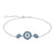 1 Piece Simple Style Devil's Eye Sterling Silver Inlay Zircon Bracelets