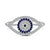 1 Piece Simple Style Devil's Eye Sterling Silver Inlay Zircon Rings