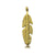 1 Piece Simple Style Feather Alloy Plating Pendant Jewelry Accessories