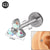 1 Piece Simple Style Flower Stainless Steel Plating Inlay Zircon Lip Stud