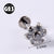 1 Piece Simple Style Flower Titanium Steel Plating Inlay Zircon Lip Stud Ear Studs