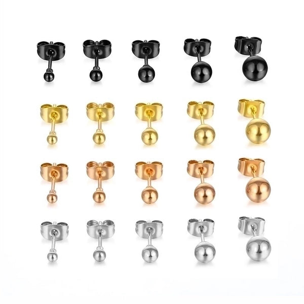 1 Piece Simple Style Geometric Titanium Steel Ear Studs